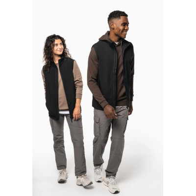 Unisex eco-friendly 2-layer softshell bodywarmer